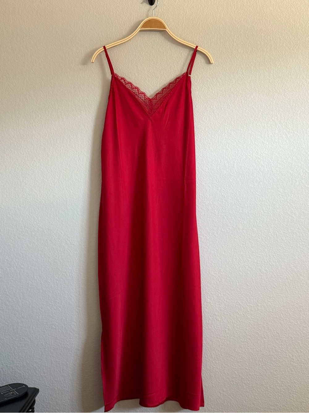 Soma At Last Red Lace-Trim Nightgown-Never worn